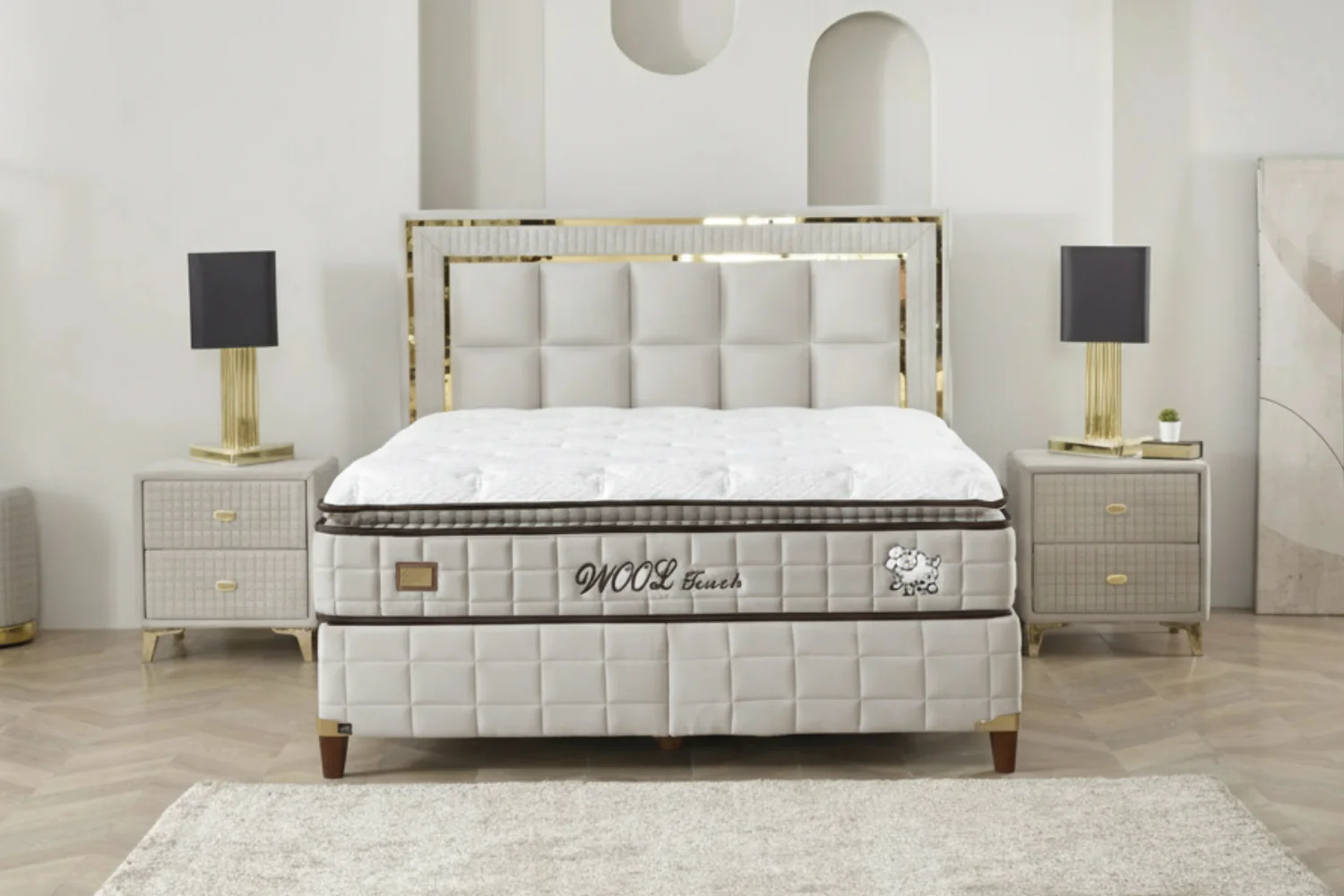 1_97fa6344-c341-4f51-a3e5-7151ecc7a4f6 BSS WOOL TOUCH Boxspring bedset/Matras H2 / H3 / Box en hoofdeinde - Image 1