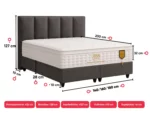 BSS BIRDYBEDD Boxspring bedset / Matras H3 / Box en hoofdeinde - Image 2
