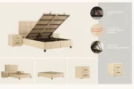 BSS SIABEDD boxspring bedset / Matras H3 / Box en hoofdeinde - Image 9