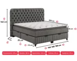 BSS pluizige boxspring bedset / Matras H3 / Box en hoofdeinde - Image 4