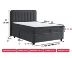 BSS LEOBEDD Boxspring bedset / Matras H3 / Box en hoofdeinde - Image 5