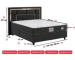 BSS MILANO Boxspring bedset / Matras H3 / Box en hoofdeinde - Image 3