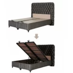 BSS pluizige boxspring bedset / Matras H3 / Box en hoofdeinde - Image 9